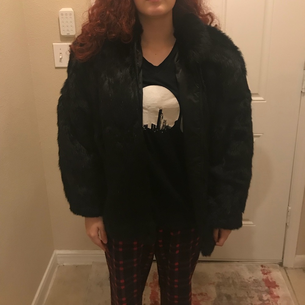 🎉HP🎉 Flawless Rabbit Fur Coat - Picture 3 of 6